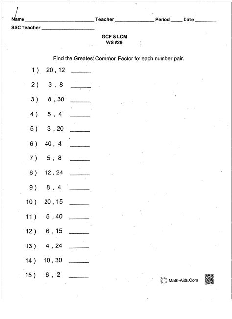 Worksheets Robert Stuart 6th Grade Math