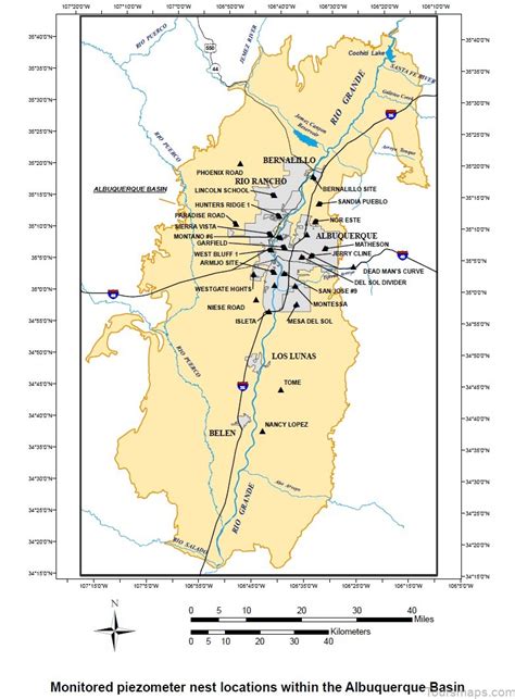 Albuquerque Map - Albuquerque Guide - ToursMaps.com