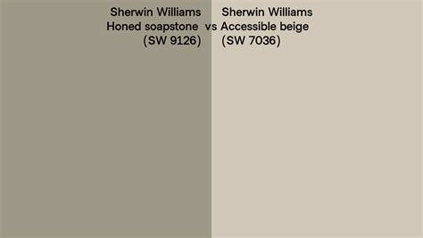 Sherwin Williams Honed Soapstone Vs Accessible Beige Side By Side