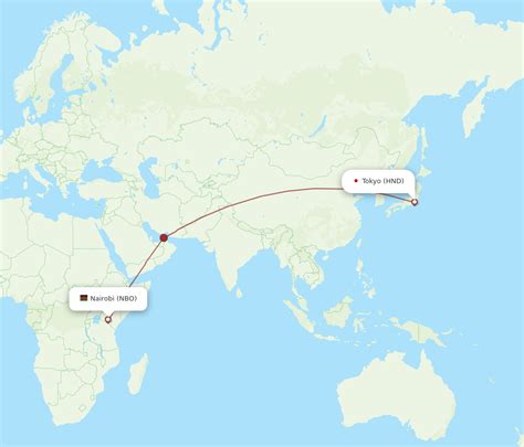 Flights From Tokyo To Nairobi Hnd To Nbo Flight Routes