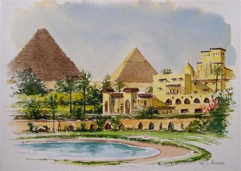 Egyptian Pyramids Painting at PaintingValley.com | Explore collection ...