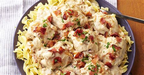 Slow Cooker Smothered Chicken With Bacon Recipe Samsung Food