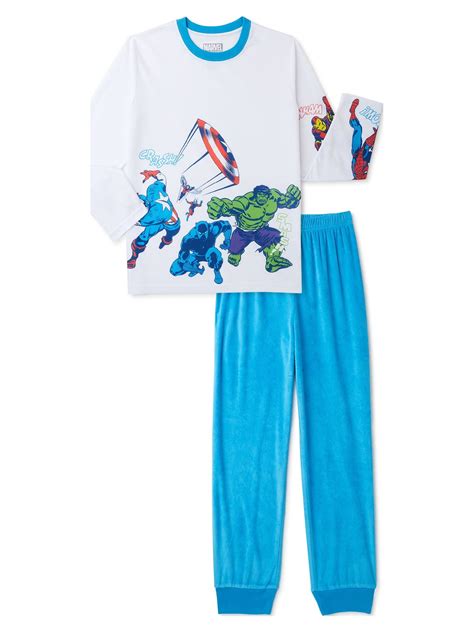 Avengers Boys Long Sleeve Pajamas Set 2 Piece Sizes 4 12