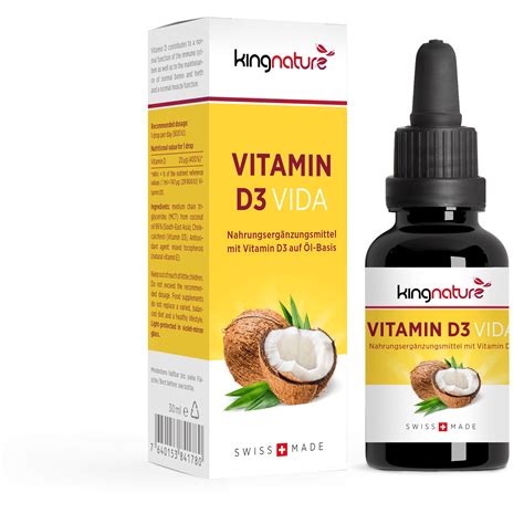 Kingnature Vitamin D Vida Vitamin D Vitamine N Hrstoffe