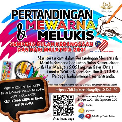 Pertandingan Mewarna Melukis Sempena Bulan Kebangsaan Dan Hari The