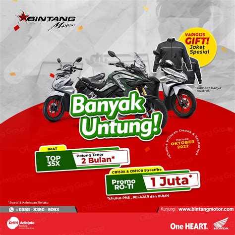 Review Promo Bintang Motor Bulan Oktober Honda Bintang Motor