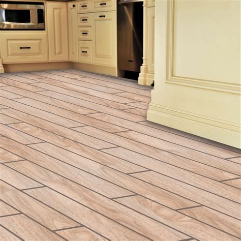 SnapStone Interlocking 5-Pack Natural 6-in x 24-in Porcelain Wood Look ...