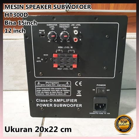 Jual MESIN KIT SPEAKER SUBWOOFER 20x22 Cm MODUL POWER HT 300D 15inch