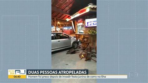 Homem é preso após invadir festa junina de carro e atropelar duas