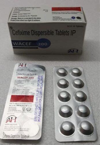 Cefixime Dispersible Tablet Ip 10X10 Tablets Use Hotel At Best Price