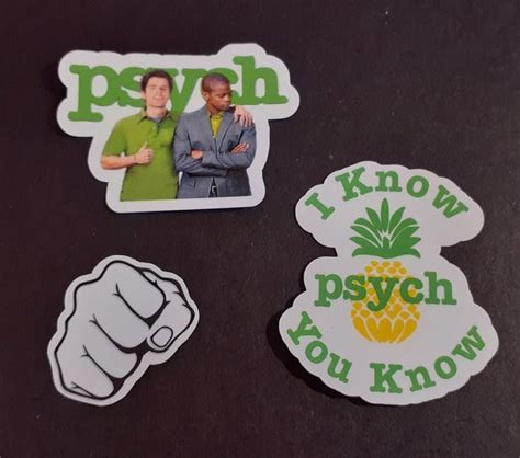 Psych Sticker Set Stickers Sticker Pack Shawn Spencer Etsy In 2022