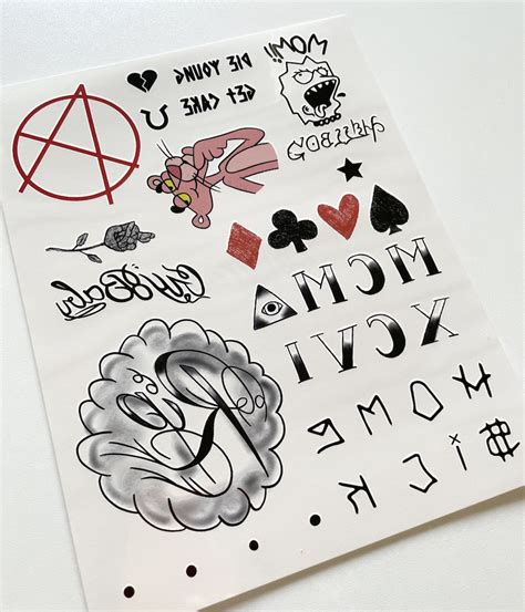 Lil Peep Temporary Tattoos Lil Peep Face Tattoos Lil Peep Neck Etsy