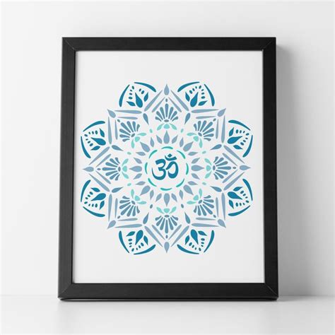 Om Mandala Stencil - Mandala Craft Template | Mandala stencils ...