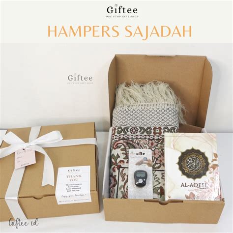 Jual HAMPERS SAJADAH TRAVEL PREMIUM TASBIH ALQURAN WANITA PRIA HARI