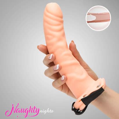 Size Extension Hollow Strap On Dildo For Men Skin