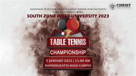 SOUTH ZONE INTER UNIVERSITY TABLE TENNIS MEN TOURNAMENT 2022 23 3rd