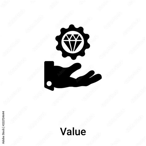 Value Icon Vector Isolated On White Background Logo Concept Of Value