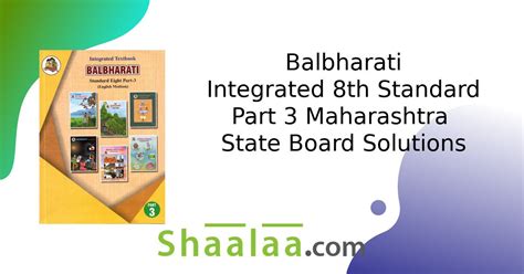 Balbharati Solutions For Integrated 8th Standard Part 3 Maharashtra