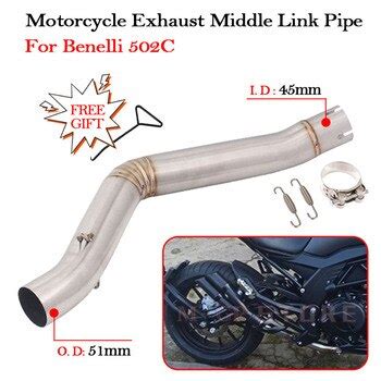 Slip On Moto Escape System Motorcycle Exhaust Middle Link Pipe