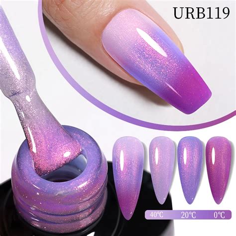 UR SUGAR 7ml Auroras Glitter Gel T Rmico Esmalte De U As Temperatura