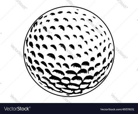 Cartoon style golf ball Royalty Free Vector Image