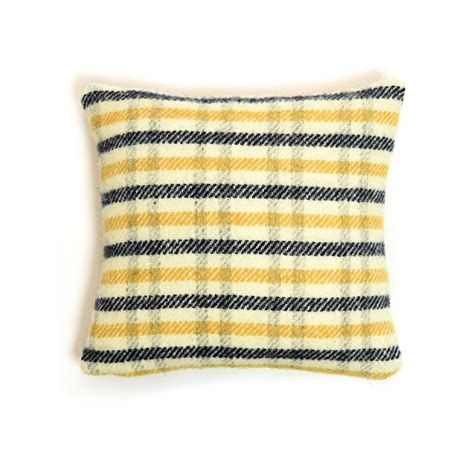Gun Club Cushion Cover Tweedmill Wool Bed Linen - White Motive