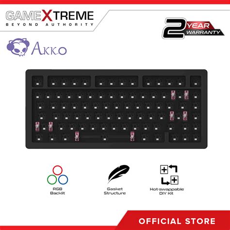 Akko Acr Pro Barebone Custom Mechanical Keyboard Hot Swappable Diy Kit Gasket Mount Black