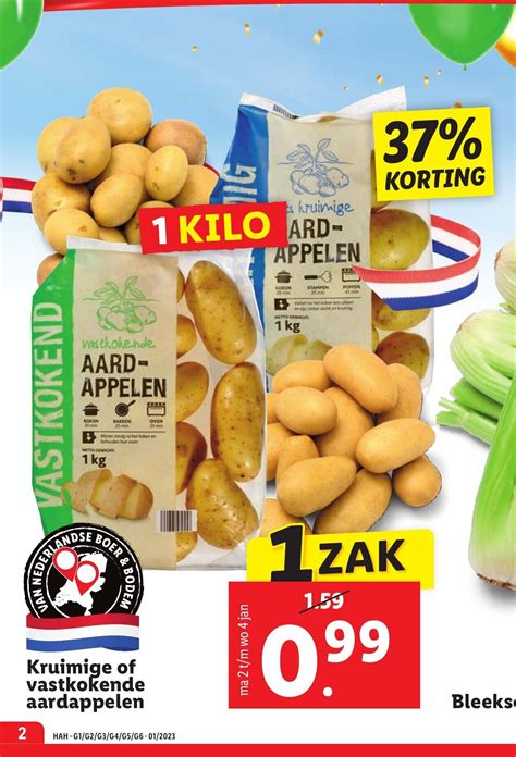 Kruimige Of Vastkokende Aardappelen 1 Kilo Aanbieding Bij Lidl