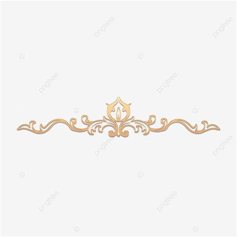 Chinese Dividing Line PNG Image Golden Chinese Pattern Dividing Line