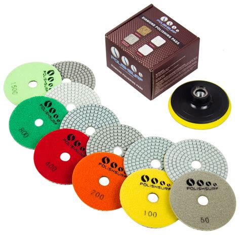 Inch Wet Dry Set Of Diamond Polishing Pads And One Backing Pad