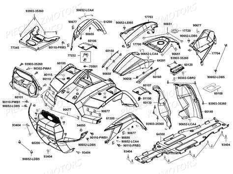 CARENAGES AVANT pièces KYMCO neuves Pièces MXU 550I IRS 4T T3B LEA0GD