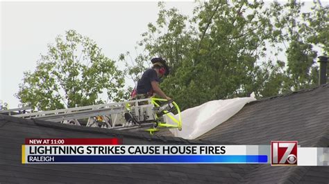 Lightning Strikes Cause House Fires In Raleigh Youtube