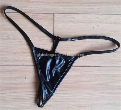 G String Pants Sexy Lady Women Sexy Bare Imitation Leather Underpants Lingerie Lady Bikini