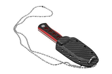 Qsp Knife Canary Qs141 B1 Stonewashed Black Red G10 Neck Knife Advantageously Shopping At