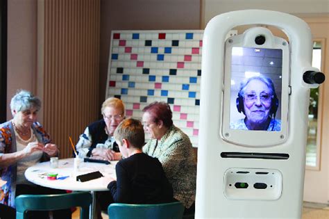 A Telepresence Robot For Elderly Care The Robot In This Picture Is