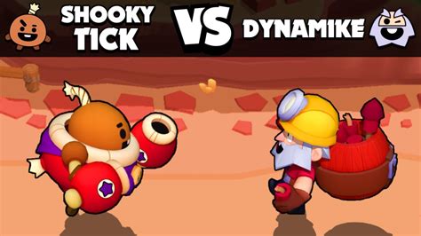 TICK SHOOKY Vs DYNAMIKE WHO IS THE BEST THROWER Brawl Stars YouTube