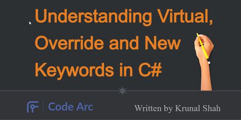 Understanding Virtual Override And New Keywords In C