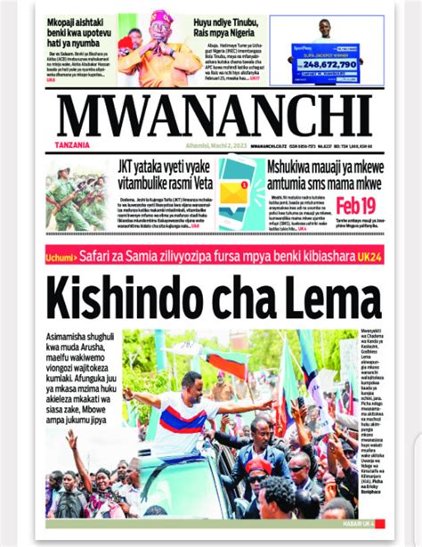 Yasemavyo Magazeti Ya Leo Alhamisi Machi Habari Mpya Leo