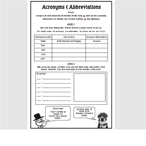 Acronyms And Abbreviations 3 Worksheets In One Bundle • Teacha