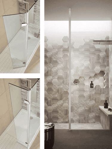 Brushed Brass Walk In Shower Wet Room Screens