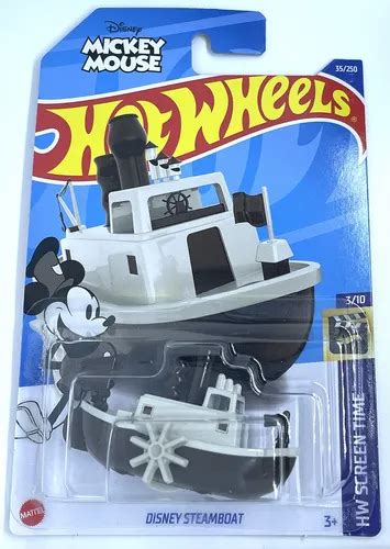 Hot Wheels Disney Steamboat Mickey Mouse Hw Screen 9 10 Bote Meses sin interés