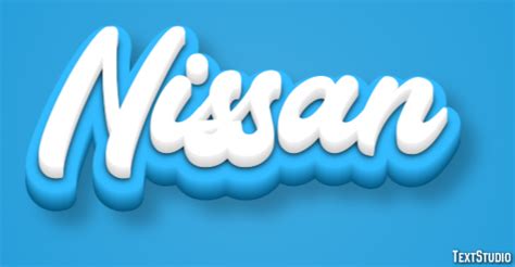 Nissan Text Effect and Logo Design Brand
