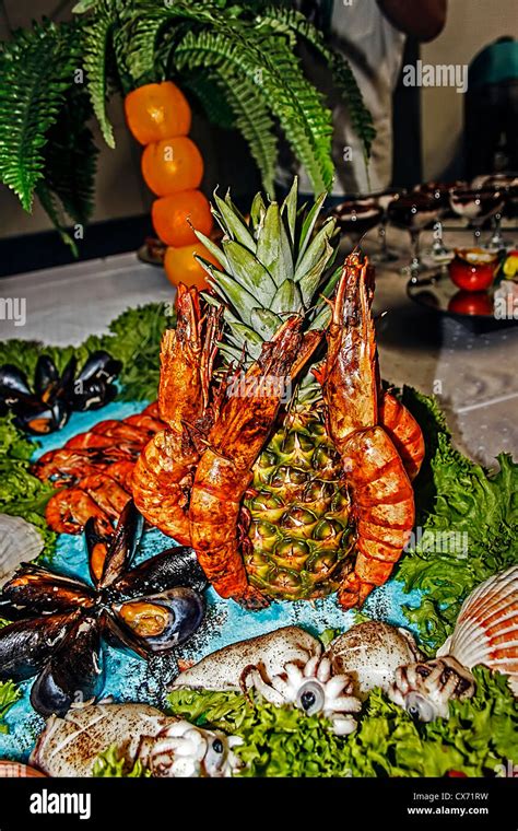 Arrangement cooking different varieties fish hi-res stock photography ...