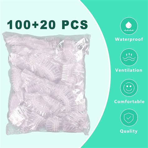 Keeygo 120 Pack Disposable Ear Covers For Shower Waterproof Plastic