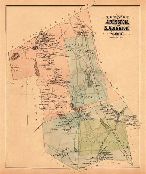 Abington Map Vintage Map of Abington Print Old Map of - Etsy | Old map ...