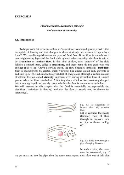 Fluid Mechanics. Bernoulli S Principle and Equation of Continuity - Docest