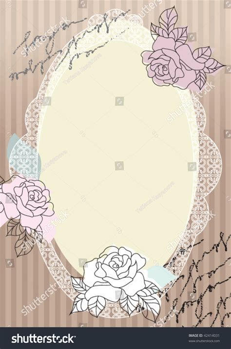 Decoupage Border Stock Vector Illustration 42414031 Shutterstock