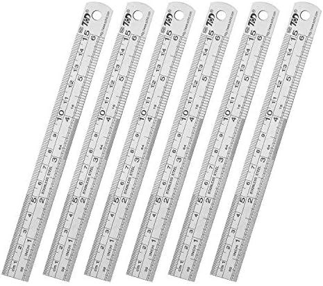 Ruler Metal Straight Edge Ruler Stainless Steel Ruler 6 Inch Ruler Set