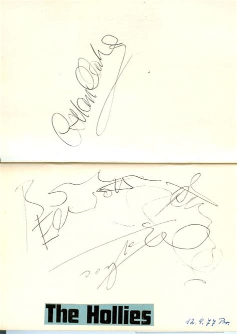 Sammelalbum The Hollies Autogrammbuch Mit Den Eigenh U Von Allan