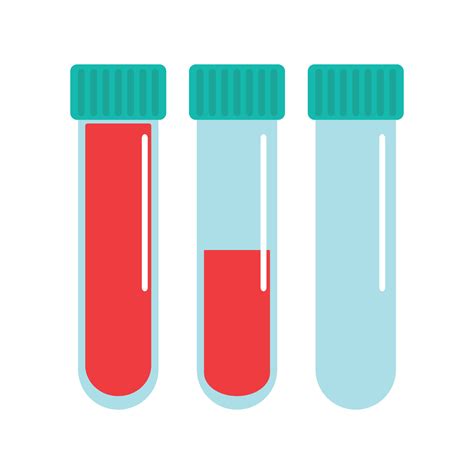 Medical test tubes for blood analysis without a label. Vector ...